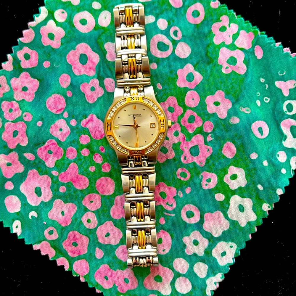 WITTNAUER Silver and gold tone ladies watch